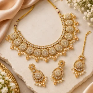 Golden Kundan Set - Roop Collection