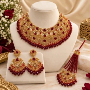 Maroon Bridal Set - Roop Collection