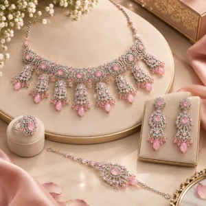 Rose Quartz Bridal set - Roop Collection