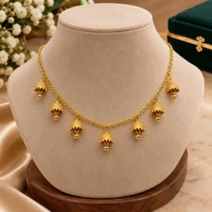 Golden Jhumka Necklace - Roop Collection